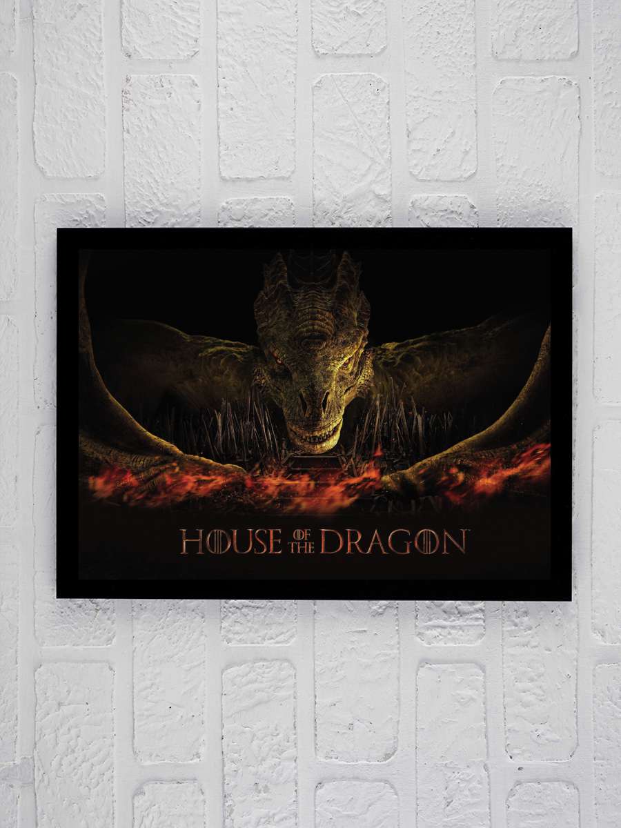 House of the Dragon - Dragon's… Dragon's fire Film Poster Tablo Siyah Çerçeveli Yüksek Kalite Film Duvar Tablo