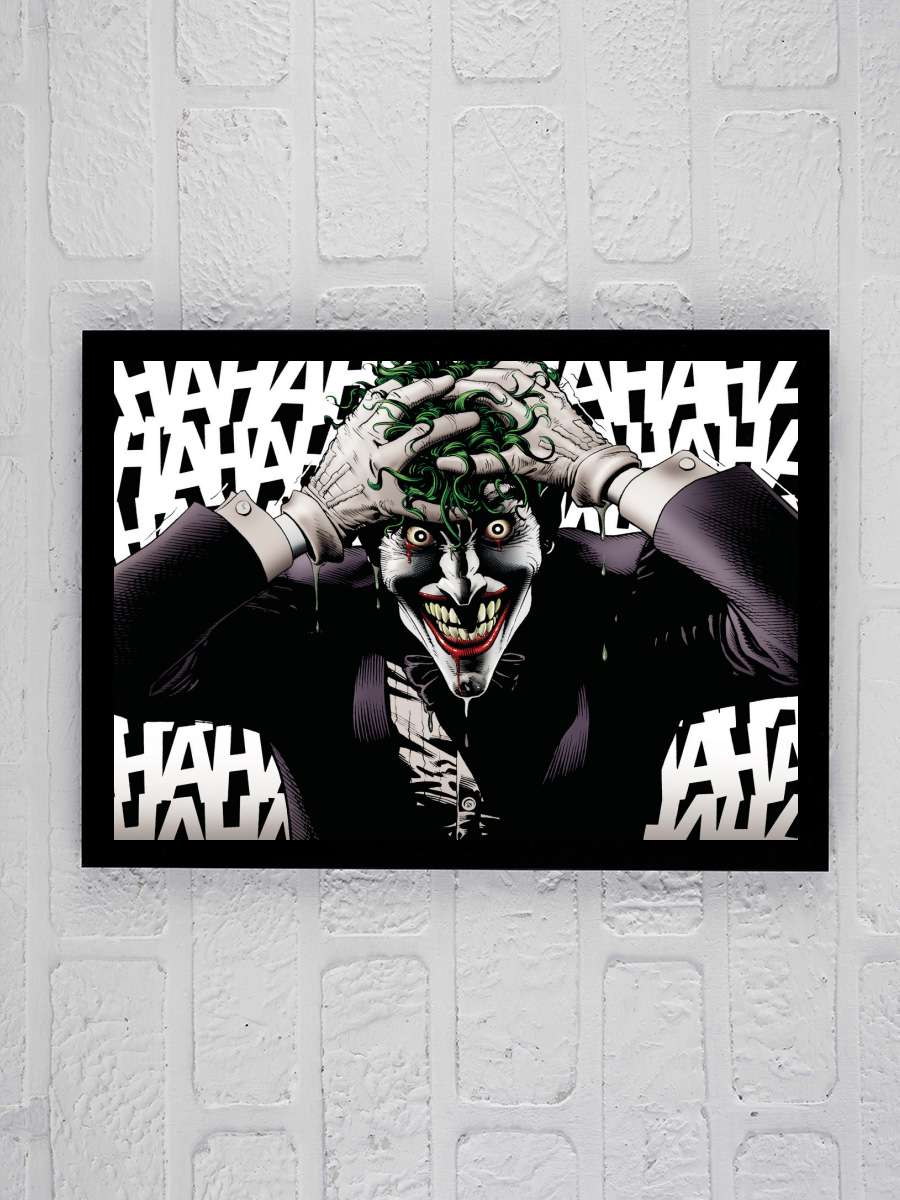 Joker - HAHAHA Film Poster Tablo Siyah Çerçeveli Yüksek Kalite Film Duvar Tablo