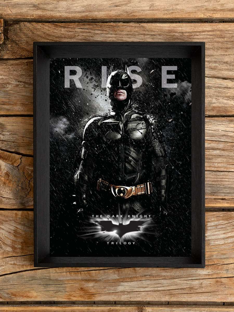 The Dark Knight Trilogy - Rise Film Poster Tablo Siyah Çerçeveli Yüksek Kalite Film Duvar Tablo