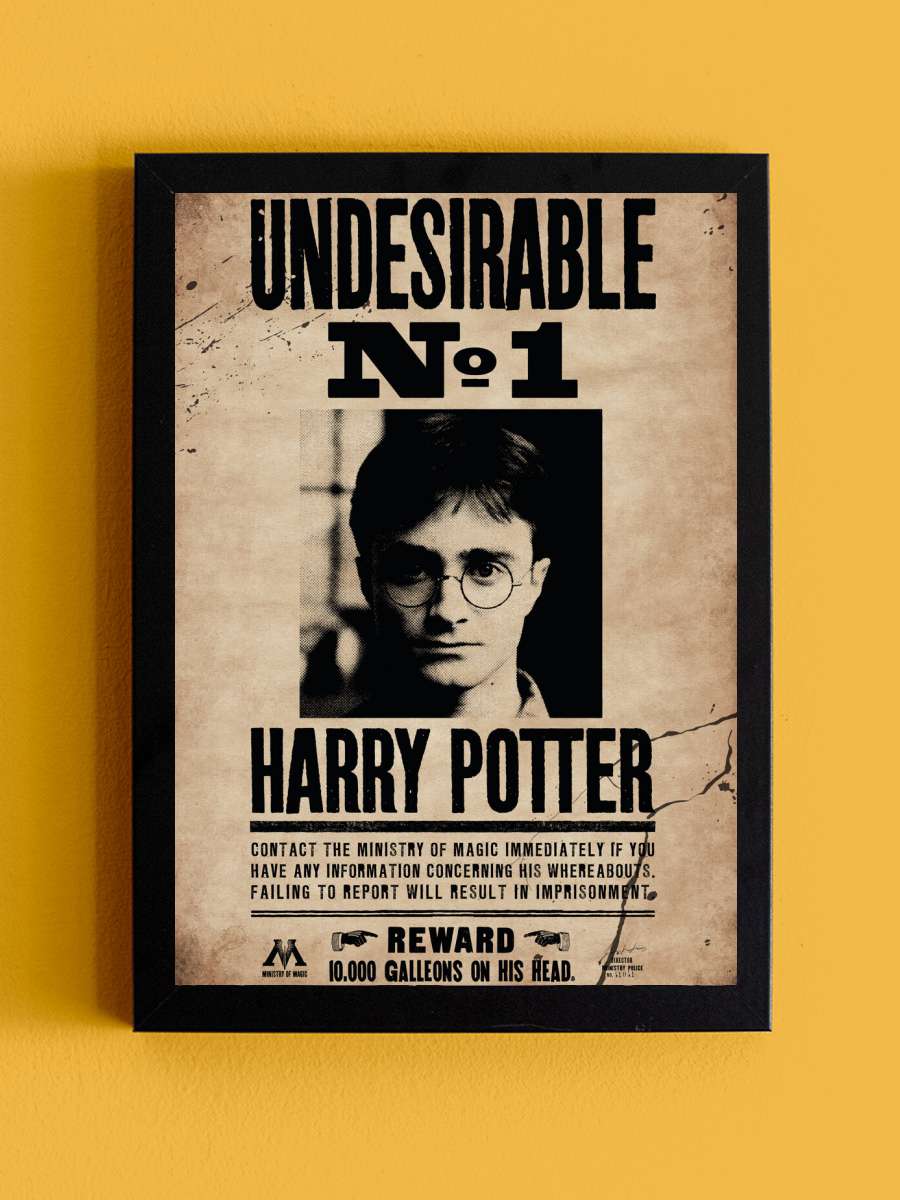 Harry Potter - Undersirable No.1 Film Poster Tablo Siyah Çerçeveli Yüksek Kalite Film Duvar Tablo