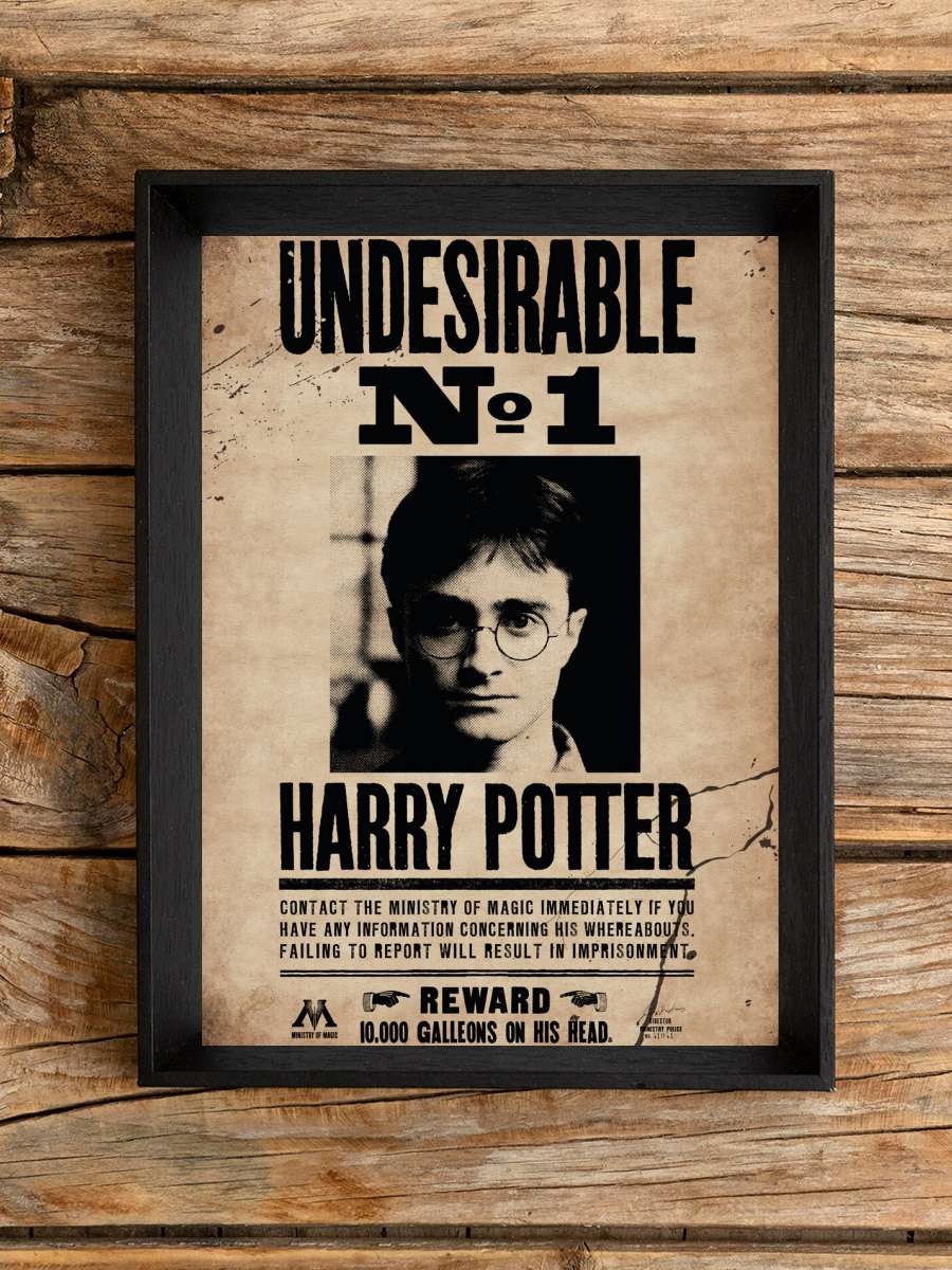 Harry Potter - Undersirable No.1 Film Poster Tablo Siyah Çerçeveli Yüksek Kalite Film Duvar Tablo