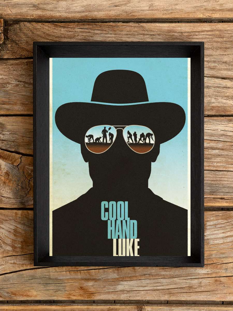 A cool hand Luke - Paul Newman Film Poster Tablo Siyah Çerçeveli Yüksek Kalite Film Duvar Tablo