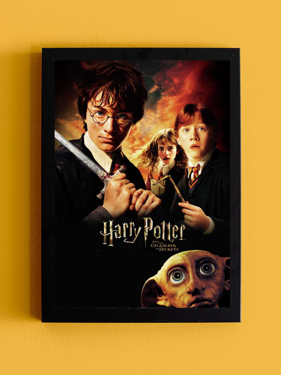 Harry Potter - Chamber of… of secrets Film Poster Tablo Siyah Çerçeveli Yüksek Kalite Film Duvar Tablo