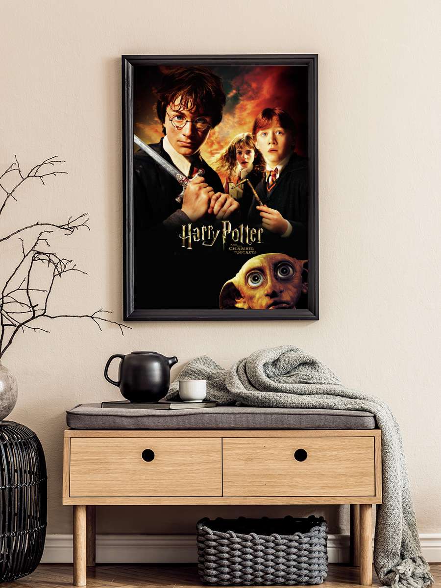 Harry Potter - Chamber of… of secrets Film Poster Tablo Siyah Çerçeveli Yüksek Kalite Film Duvar Tablo