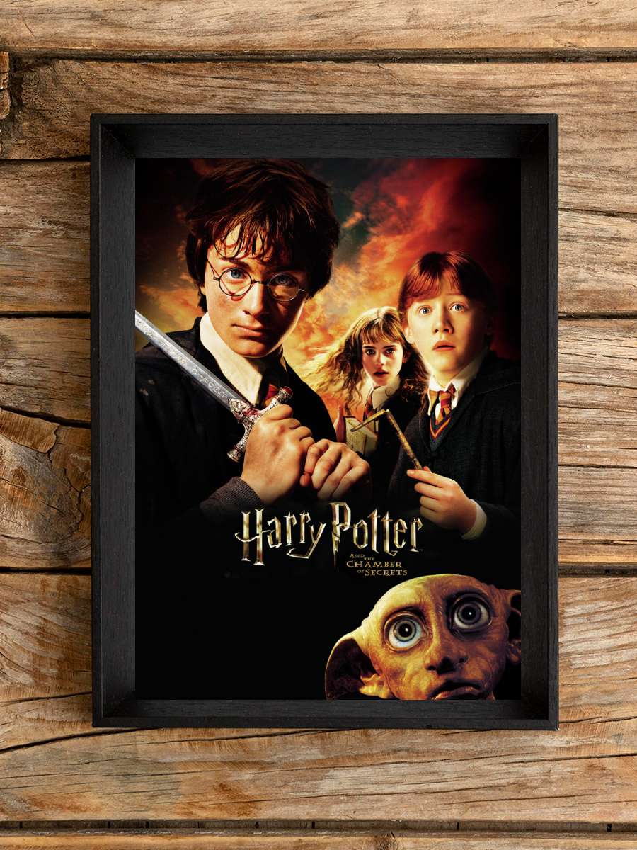 Harry Potter - Chamber of… of secrets Film Poster Tablo Siyah Çerçeveli Yüksek Kalite Film Duvar Tablo