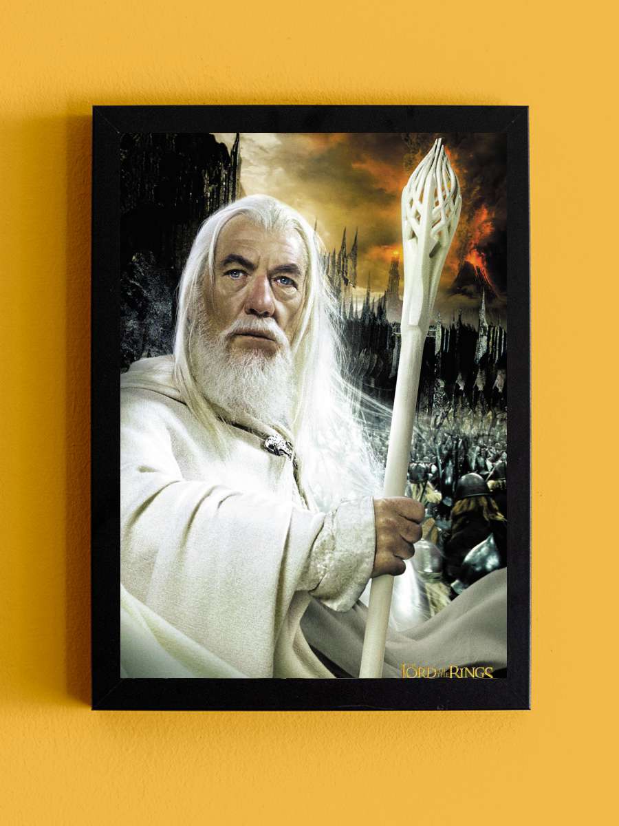 The Lord of the Rings - Gandalf Film Poster Tablo Siyah Çerçeveli Yüksek Kalite Film Duvar Tablo