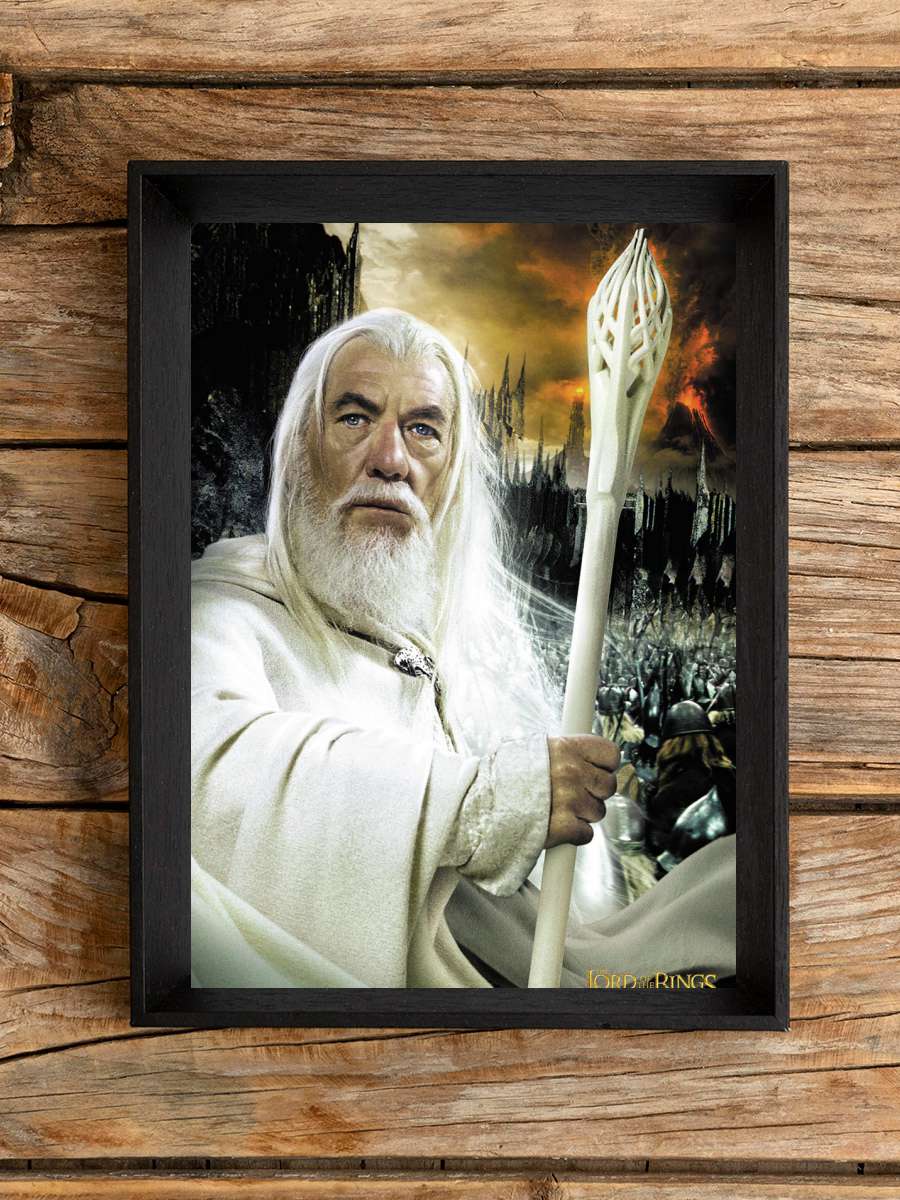 The Lord of the Rings - Gandalf Film Poster Tablo Siyah Çerçeveli Yüksek Kalite Film Duvar Tablo