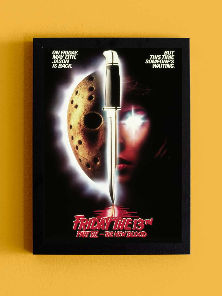 Friday The 13th - Jason is back Film Poster Tablo Siyah Çerçeveli Yüksek Kalite Film Duvar Tablo