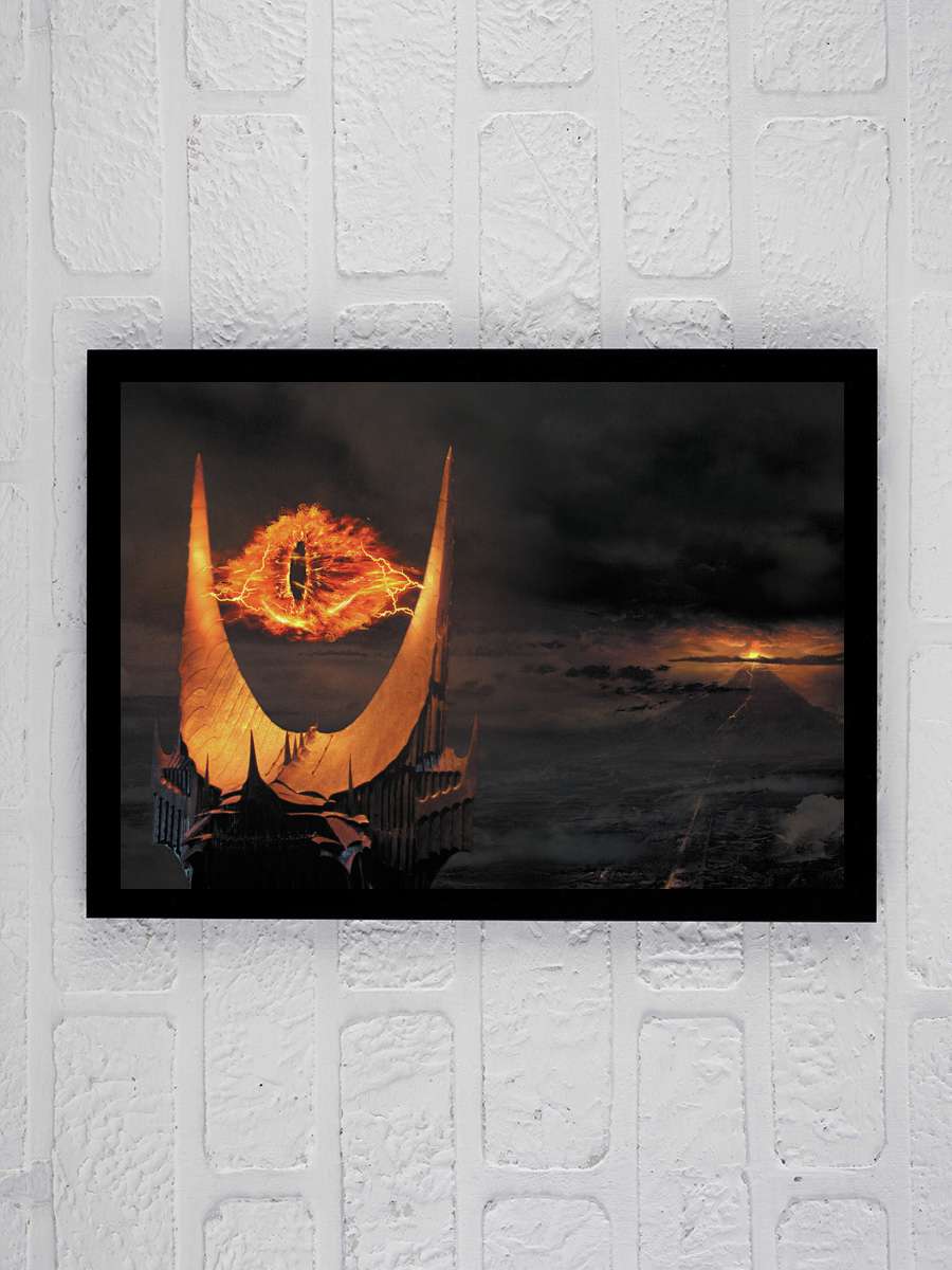 The Lord of the Rings - Eye of… Sauron Film Poster Tablo Siyah Çerçeveli Yüksek Kalite Film Duvar Tablo