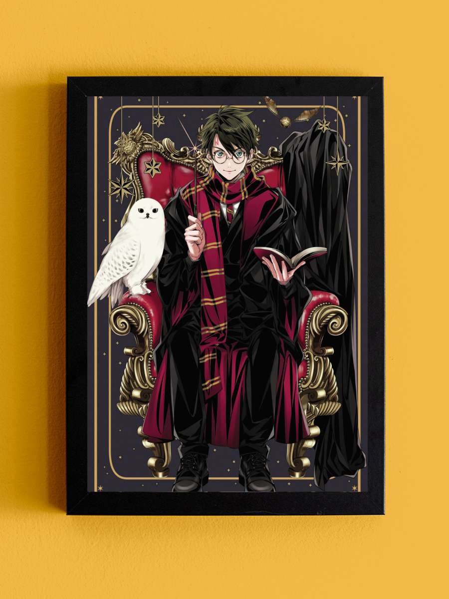 Harry Potter - Anime style Film Poster Tablo Siyah Çerçeveli Yüksek Kalite Film Duvar Tablo