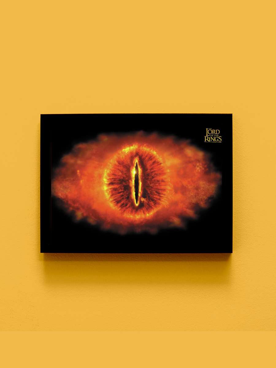 Lord of the Rings - Eye of… Sauron Film Poster Tablo Siyah Çerçeveli Yüksek Kalite Film Duvar Tablo