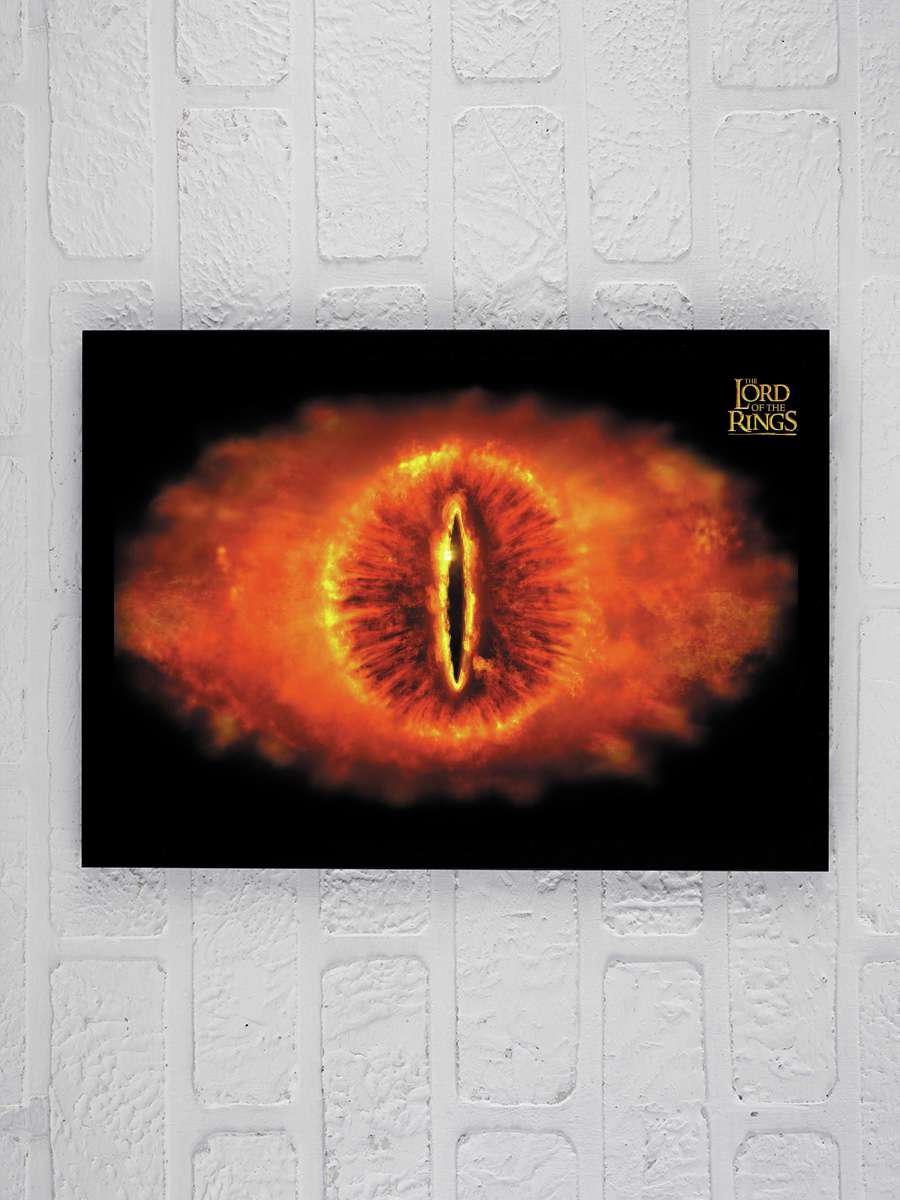 Lord of the Rings - Eye of… Sauron Film Poster Tablo Siyah Çerçeveli Yüksek Kalite Film Duvar Tablo