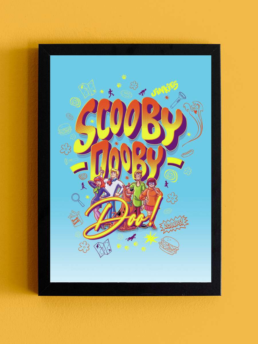 Scooby Doo - Zoinks! Film Poster Tablo Siyah Çerçeveli Yüksek Kalite Film Duvar Tablo