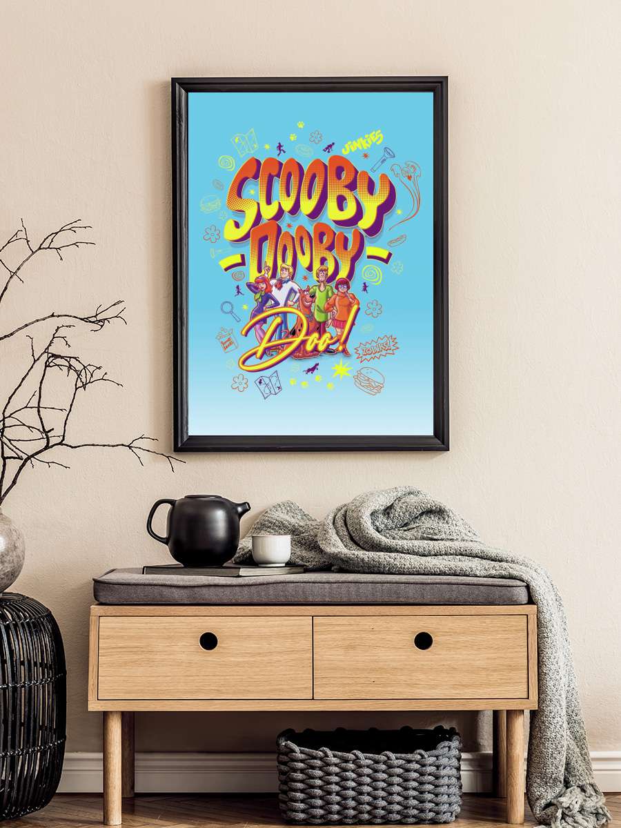 Scooby Doo - Zoinks! Film Poster Tablo Siyah Çerçeveli Yüksek Kalite Film Duvar Tablo