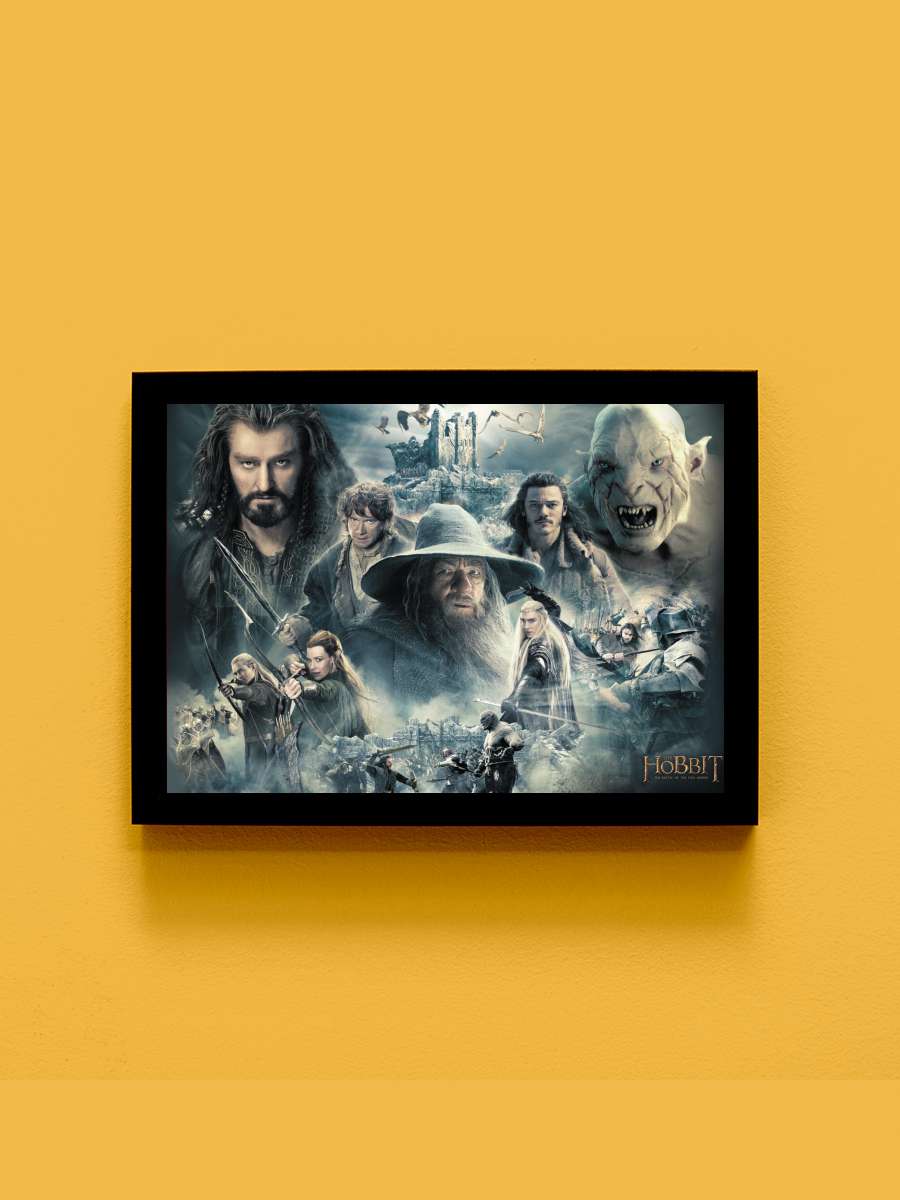 Hobbit - The Battle Of Five… Five Armies Scene Film Poster Tablo Siyah Çerçeveli Yüksek Kalite Film Duvar Tablo