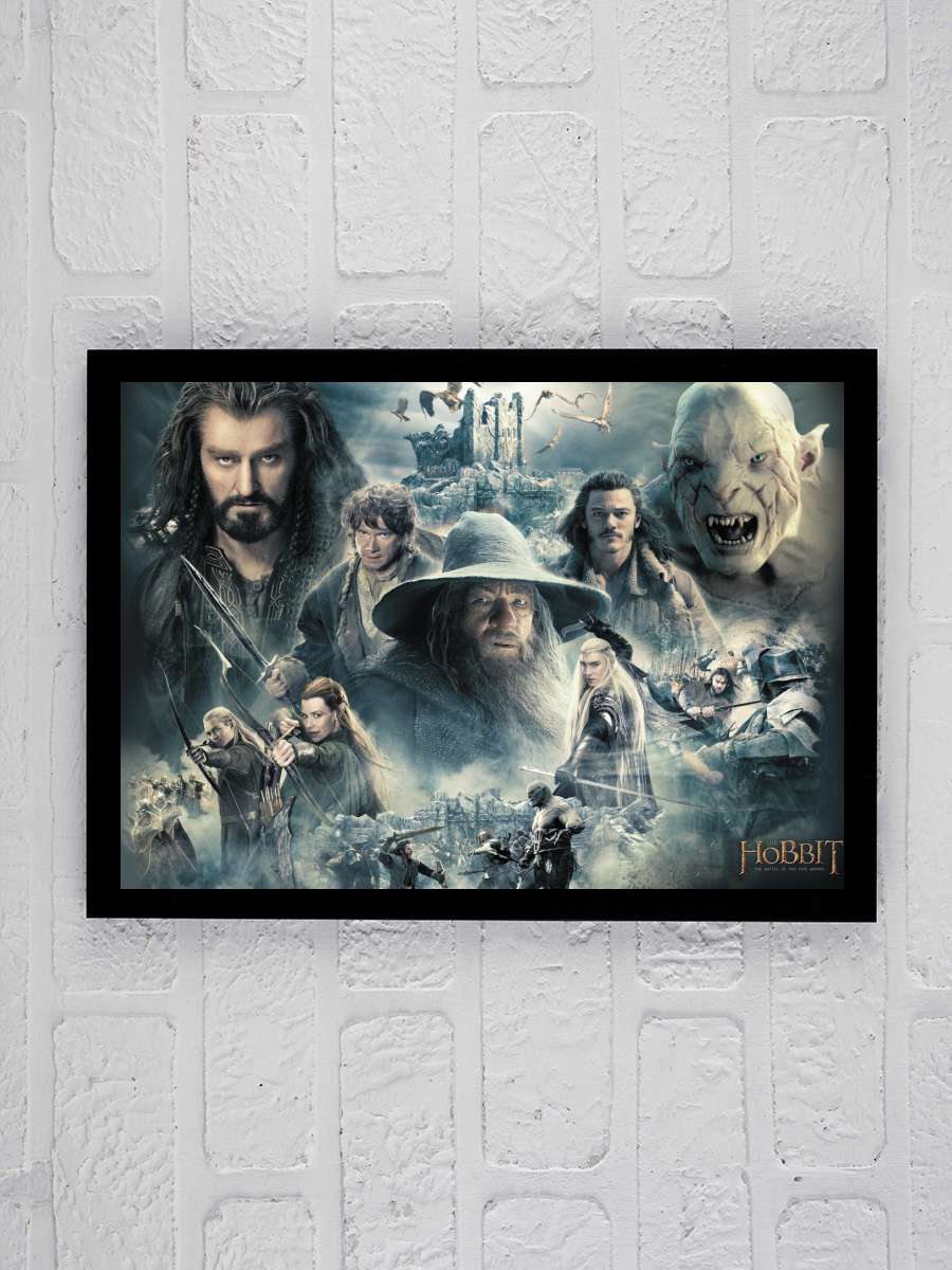 Hobbit - The Battle Of Five… Five Armies Scene Film Poster Tablo Siyah Çerçeveli Yüksek Kalite Film Duvar Tablo