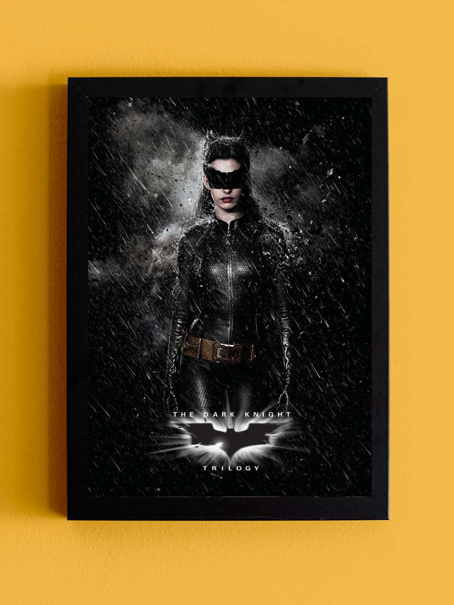 The Dark Knight Trilogy -… - Catwoman Film Poster Tablo Siyah Çerçeveli Yüksek Kalite Film Duvar Tablo