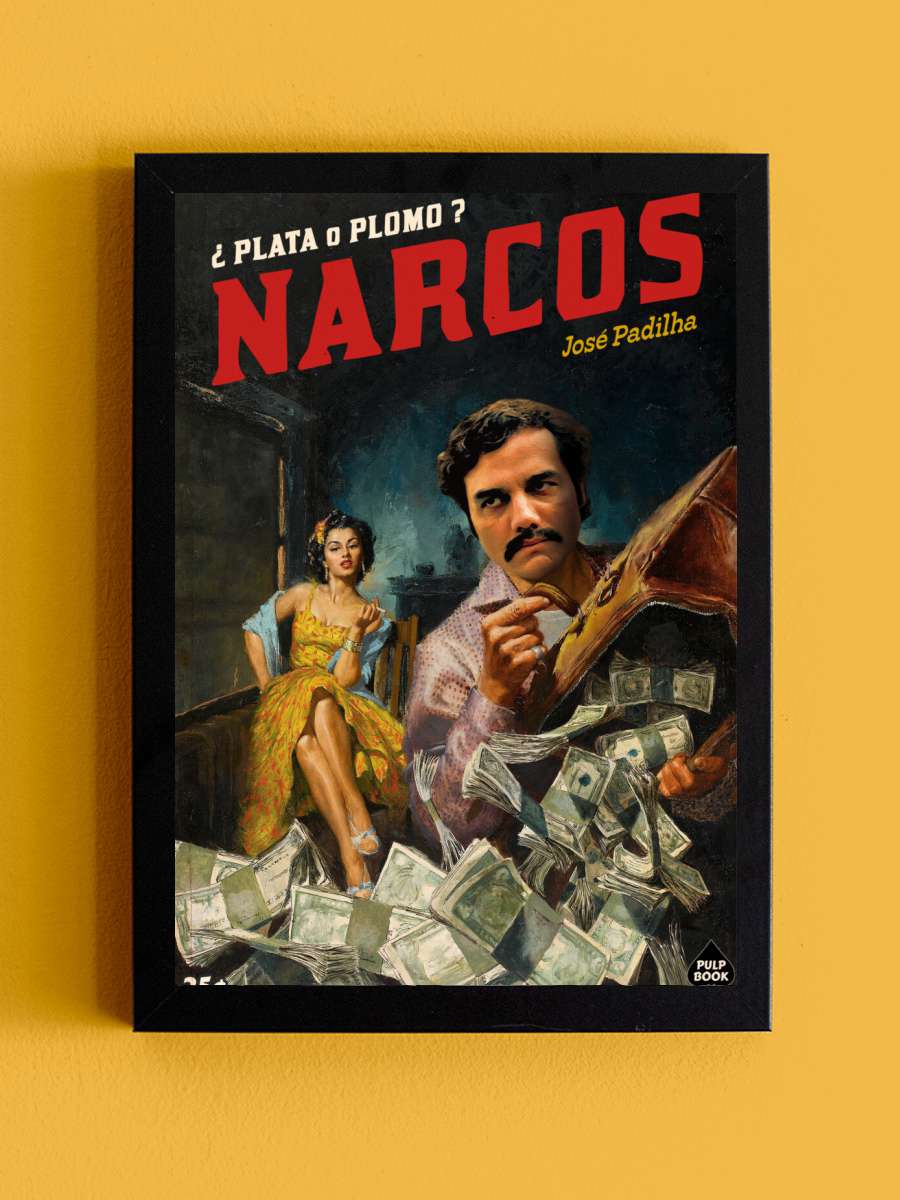 David Redon - Narcos Film Poster Tablo Siyah Çerçeveli Yüksek Kalite Film Duvar Tablo