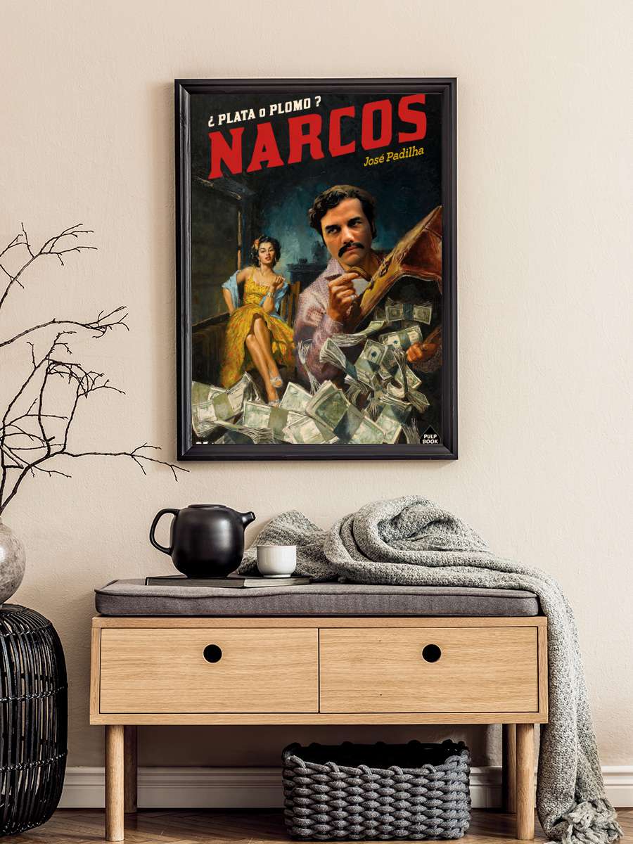 David Redon - Narcos Film Poster Tablo Siyah Çerçeveli Yüksek Kalite Film Duvar Tablo