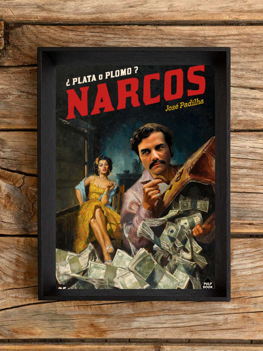 David Redon - Narcos Film Poster Tablo Siyah Çerçeveli Yüksek Kalite Film Duvar Tablo