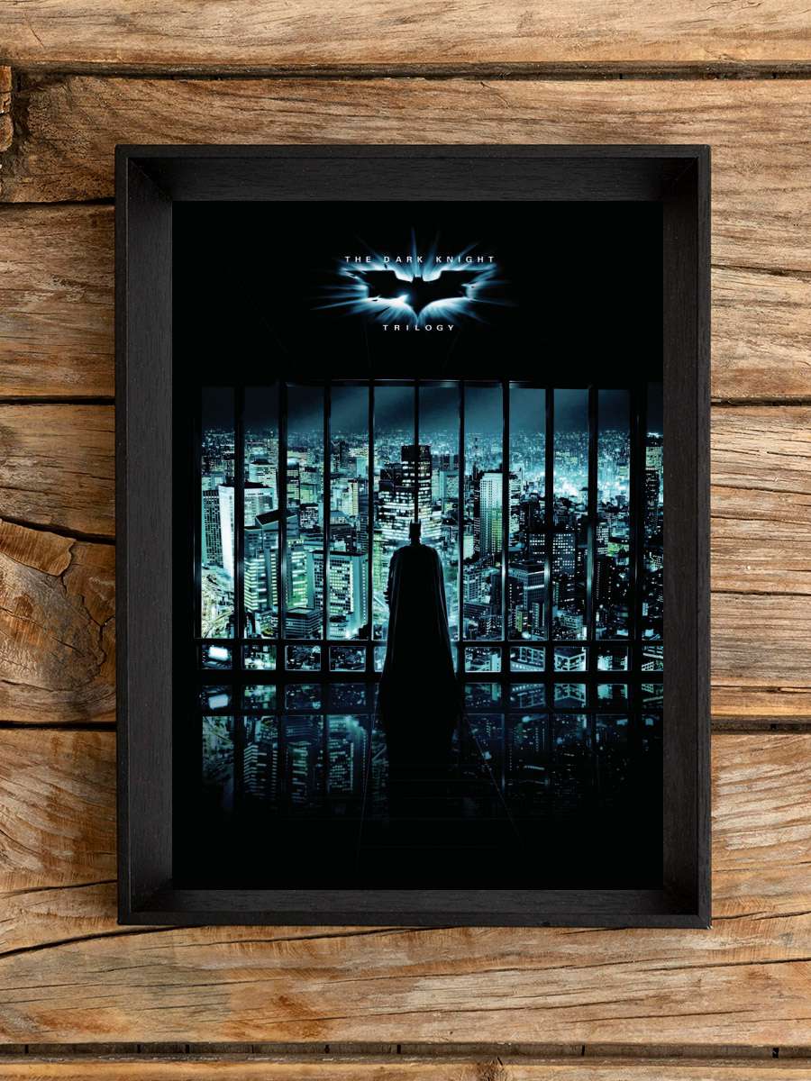 The Dark Knight Trilogy - Night… Night City Film Poster Tablo Siyah Çerçeveli Yüksek Kalite Film Duvar Tablo