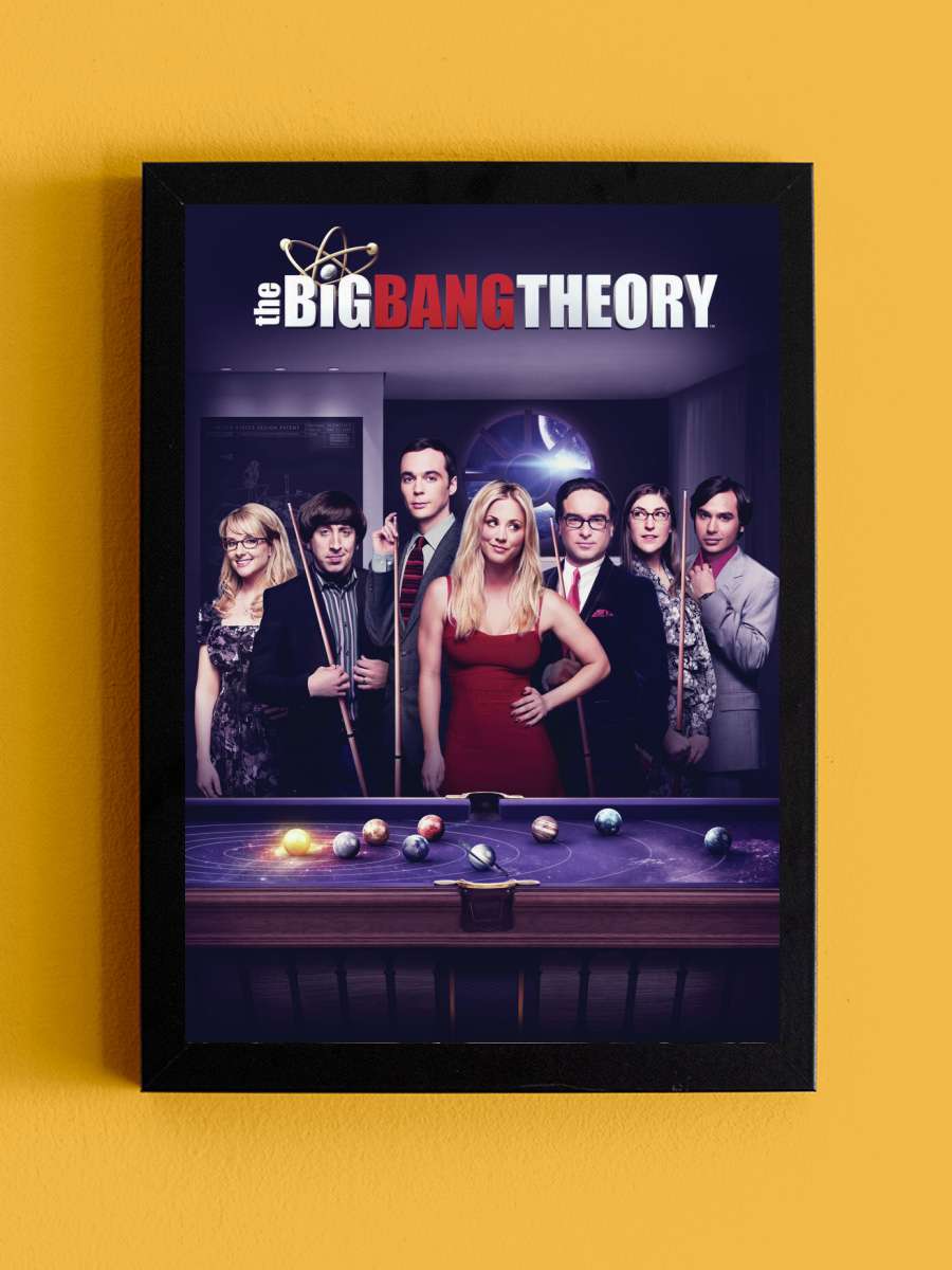 The Big Bang Theory  Film Poster Tablo Siyah Çerçeveli Yüksek Kalite Film Duvar Tablo