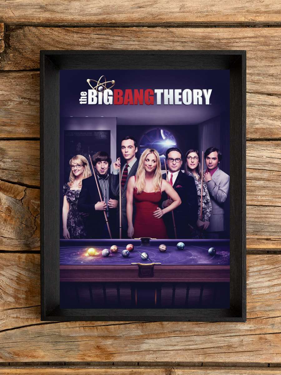 The Big Bang Theory  Film Poster Tablo Siyah Çerçeveli Yüksek Kalite Film Duvar Tablo