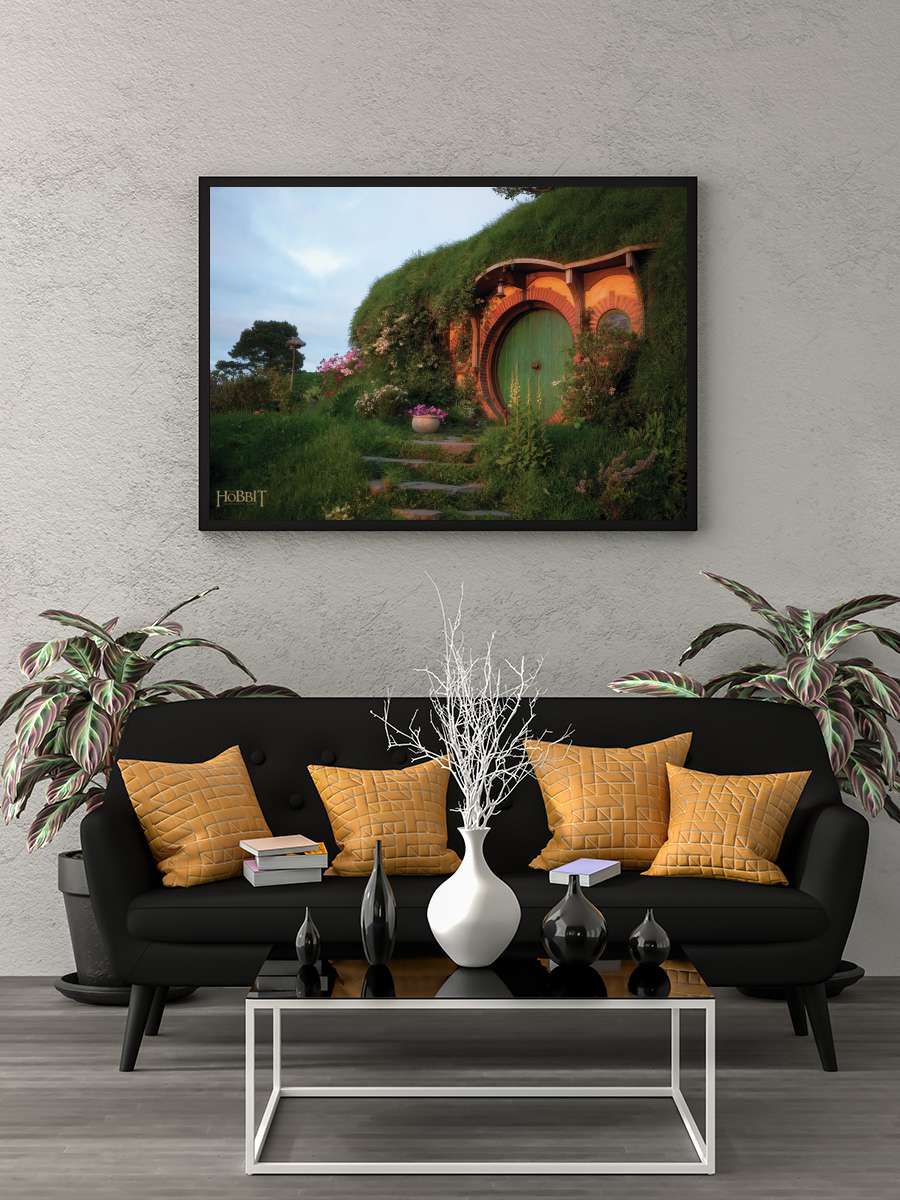 Hobbiton Film Poster Tablo Siyah Çerçeveli Yüksek Kalite Film Duvar Tablo