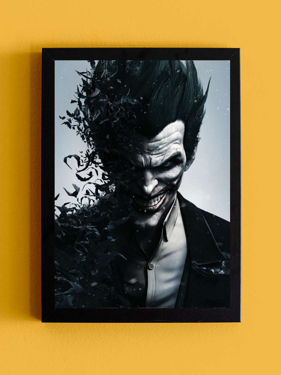 Batman Arkham - Joker Film Poster Tablo Siyah Çerçeveli Yüksek Kalite Film Duvar Tablo