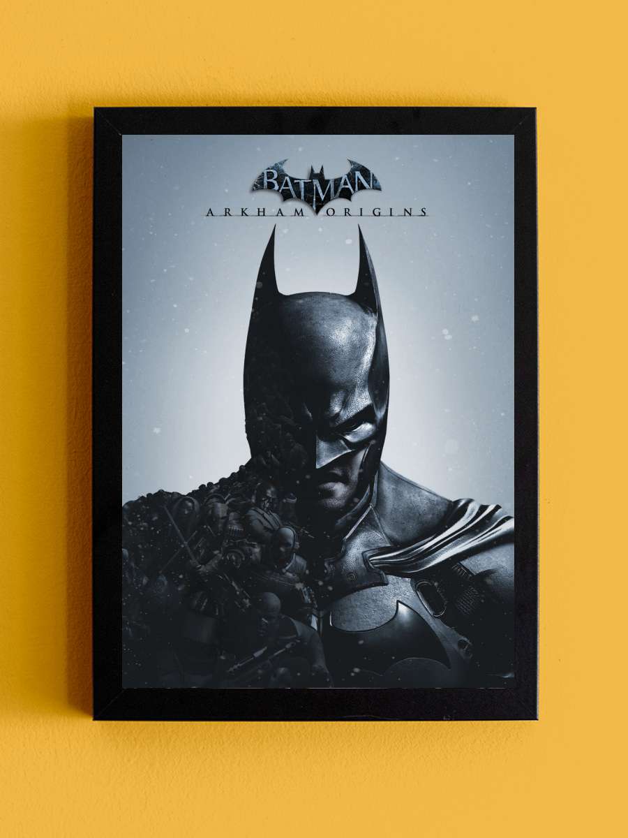 Batman - Arkham Origins Film Poster Tablo Siyah Çerçeveli Yüksek Kalite Film Duvar Tablo