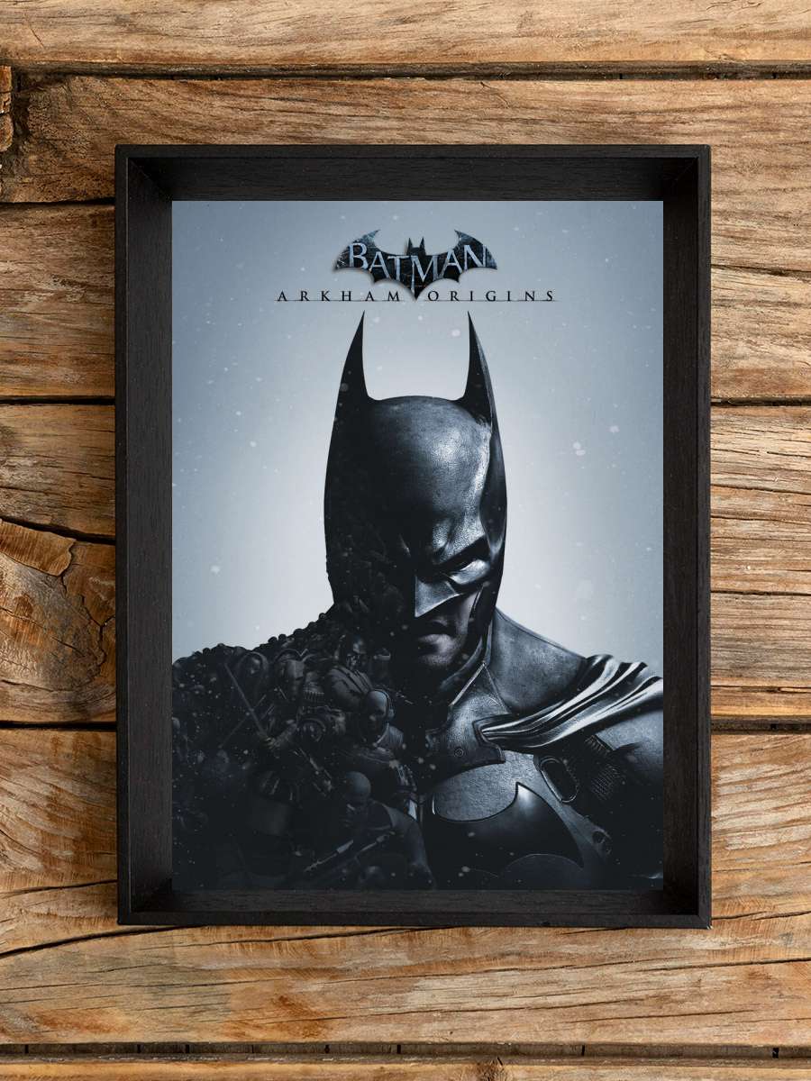 Batman - Arkham Origins Film Poster Tablo Siyah Çerçeveli Yüksek Kalite Film Duvar Tablo