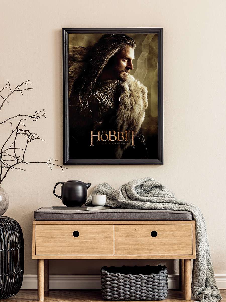 Hobbit - Thorin  Film Poster Tablo Siyah Çerçeveli Yüksek Kalite Film Duvar Tablo