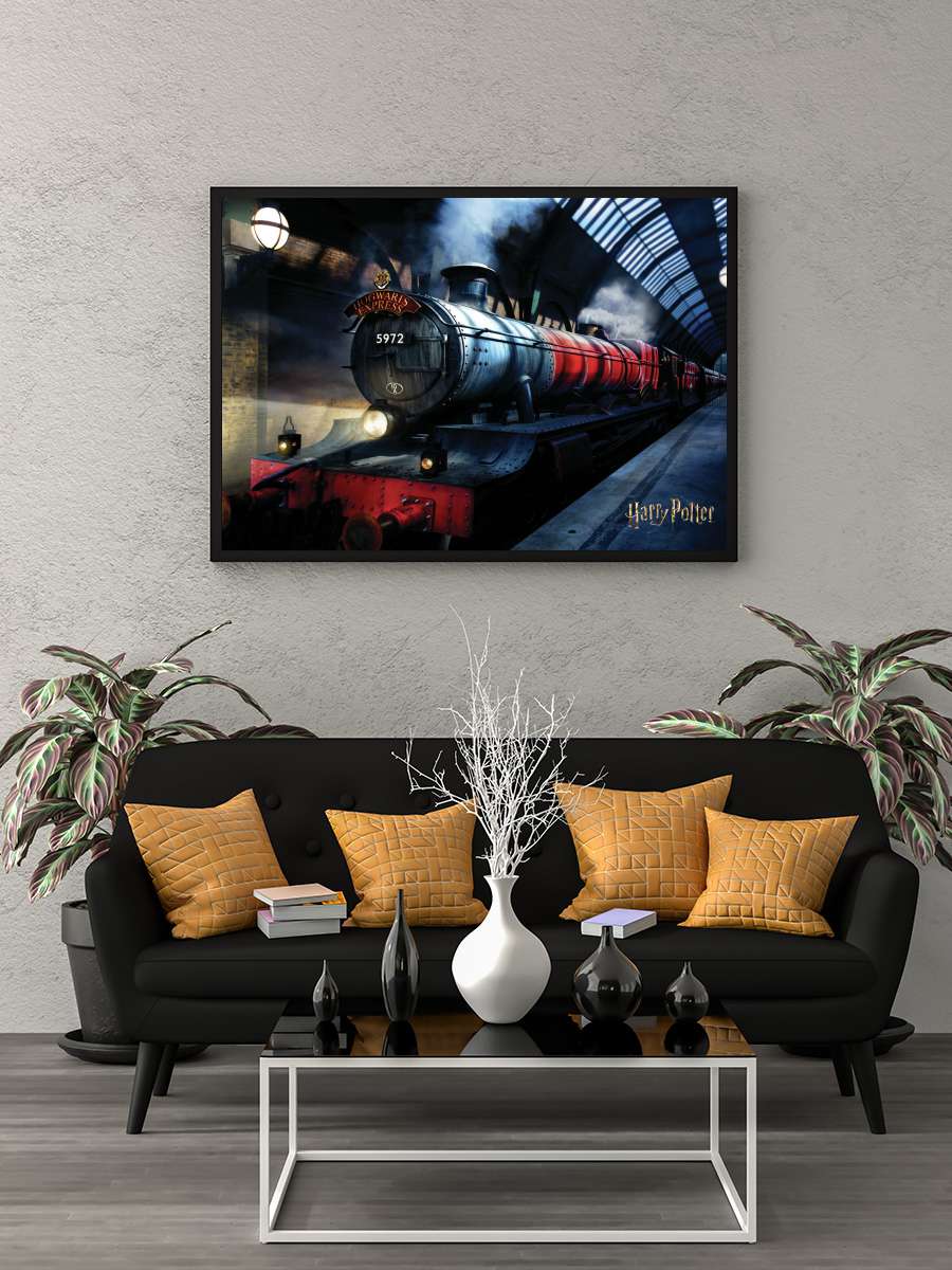 Harry Potter - Hogwarts Express Film Poster Tablo Siyah Çerçeveli Yüksek Kalite Film Duvar Tablo