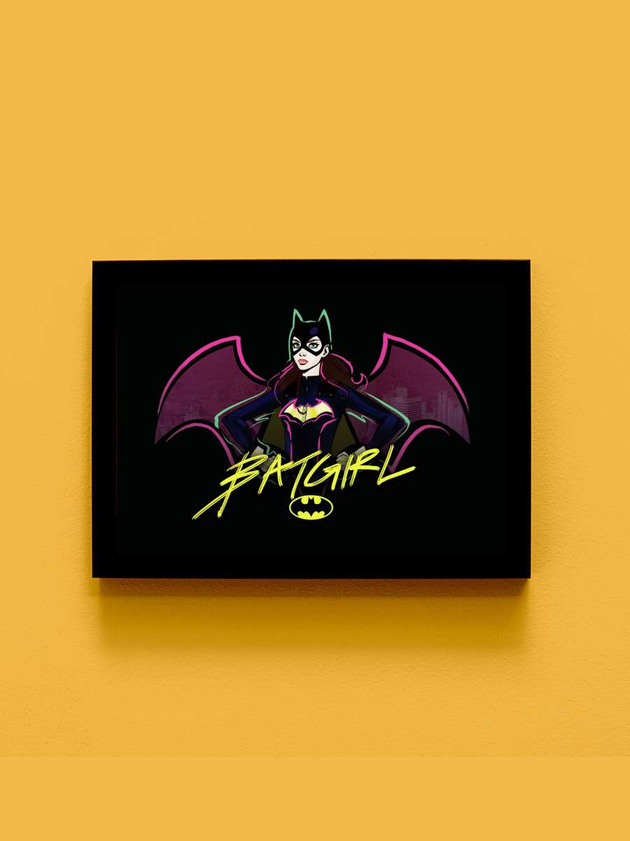 Batgirl Film Poster Tablo Siyah Çerçeveli Yüksek Kalite Film Duvar Tablo