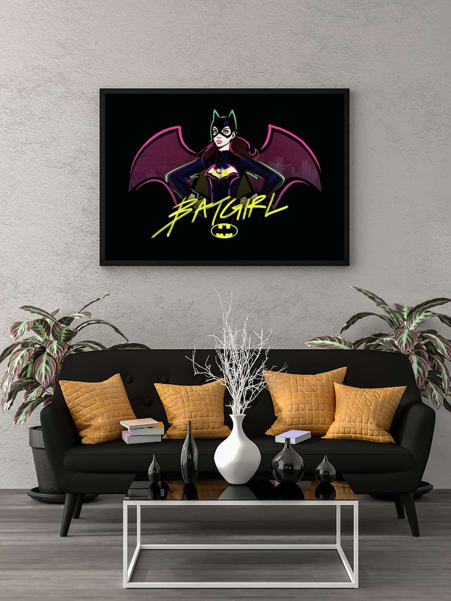 Batgirl Film Poster Tablo Siyah Çerçeveli Yüksek Kalite Film Duvar Tablo