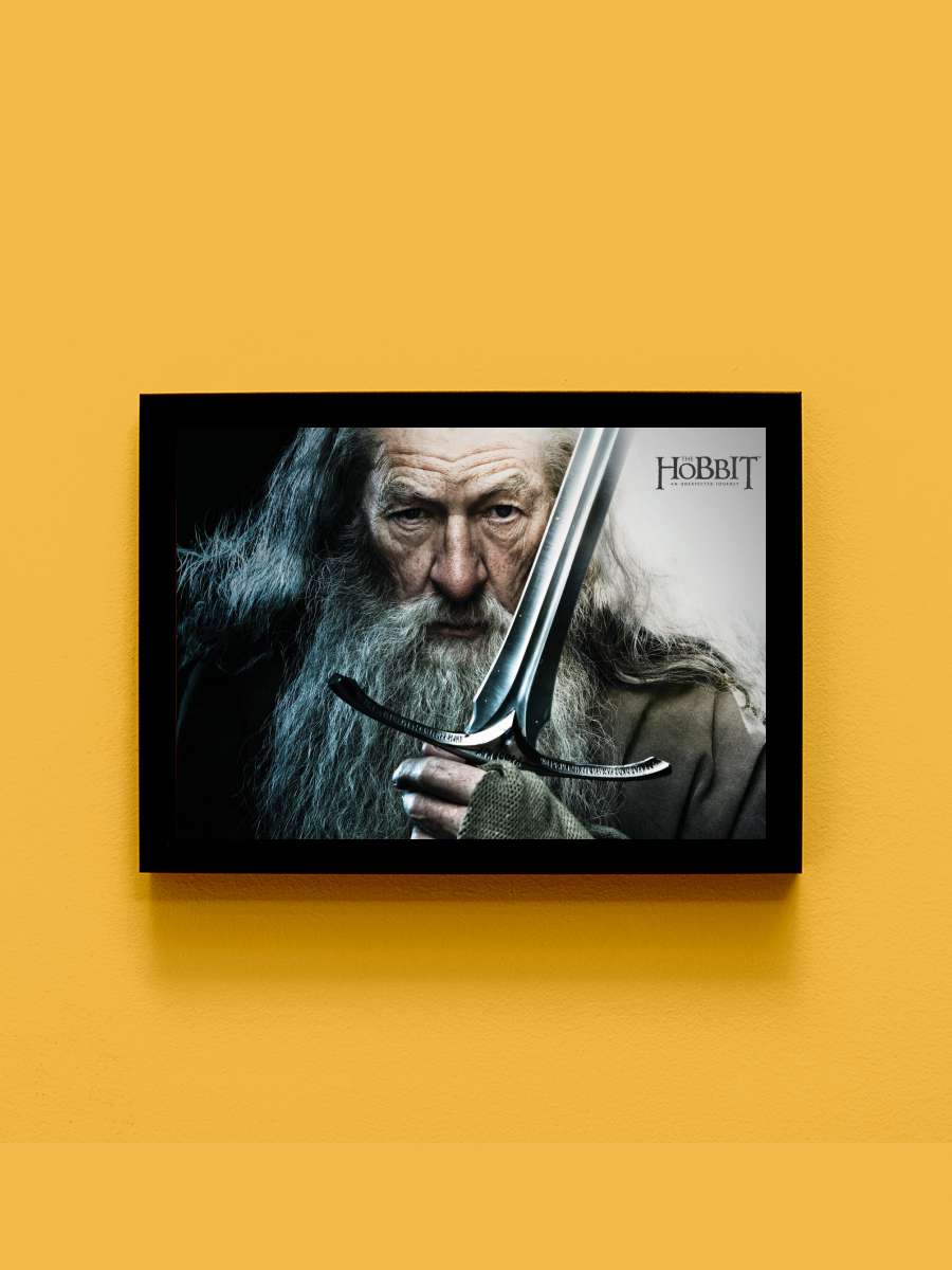 Hobbit - Gandalf Film Poster Tablo Siyah Çerçeveli Yüksek Kalite Film Duvar Tablo