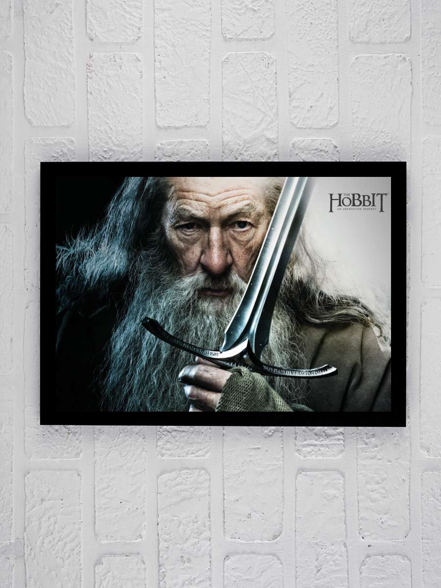 Hobbit - Gandalf Film Poster Tablo Siyah Çerçeveli Yüksek Kalite Film Duvar Tablo