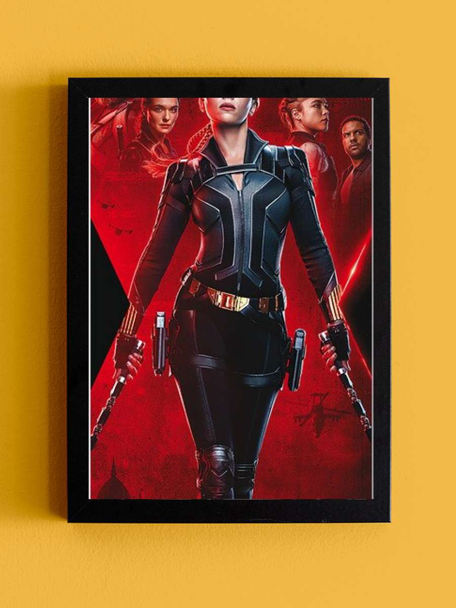 Marvel - Black Widow Film Poster Tablo Siyah Çerçeveli Yüksek Kalite Film Duvar Tablo