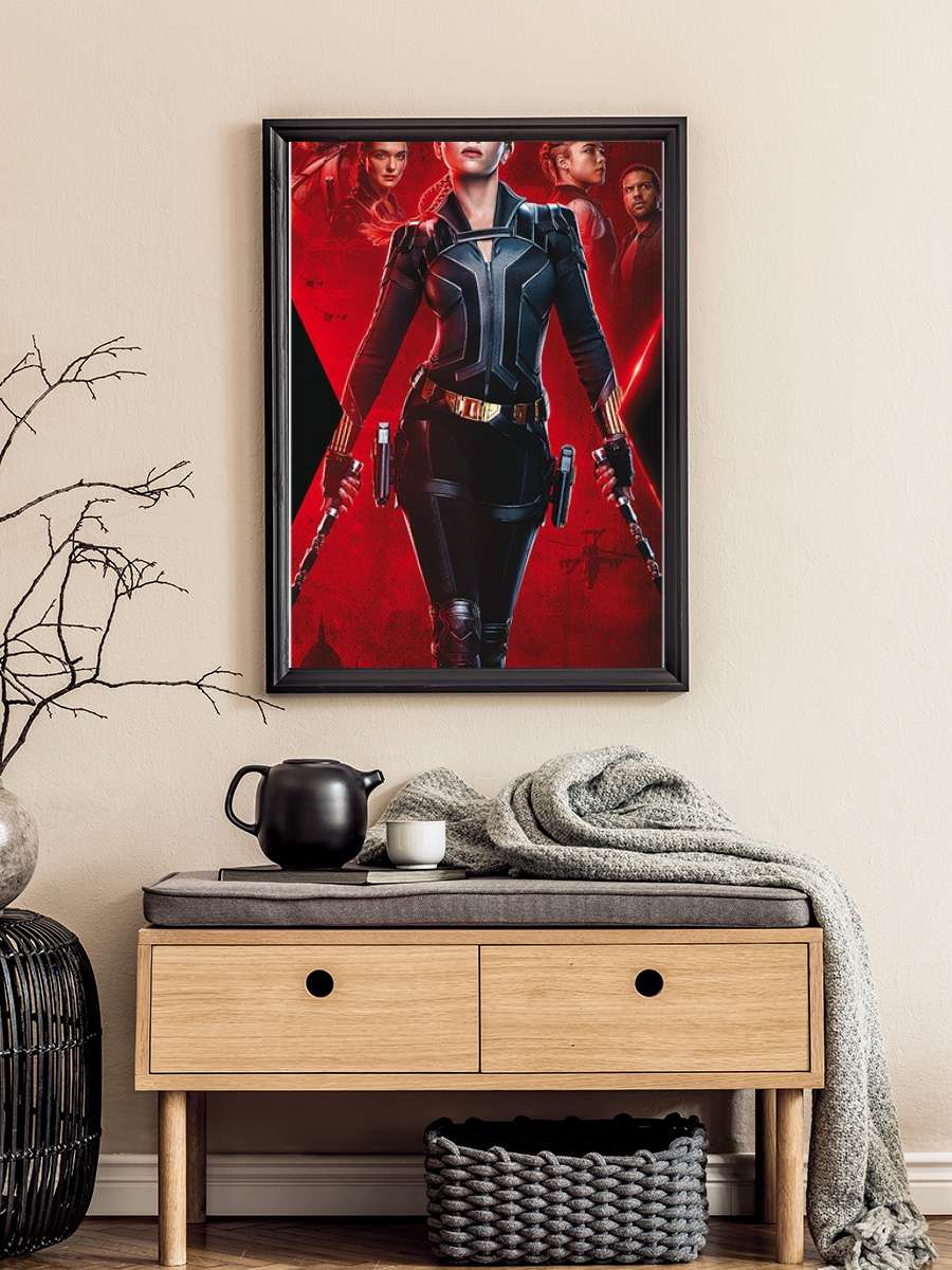 Marvel - Black Widow Film Poster Tablo Siyah Çerçeveli Yüksek Kalite Film Duvar Tablo