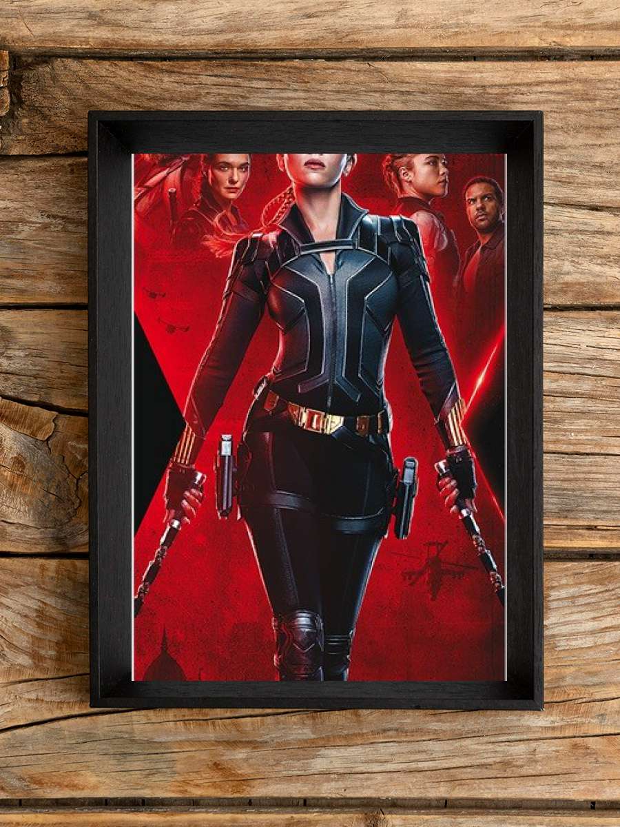 Marvel - Black Widow Film Poster Tablo Siyah Çerçeveli Yüksek Kalite Film Duvar Tablo