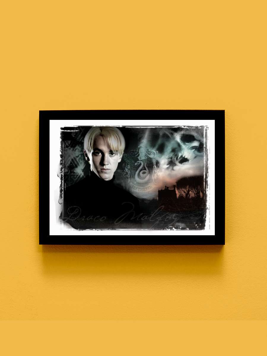 Harry Potter - Draco Malfoy Film Poster Tablo Siyah Çerçeveli Yüksek Kalite Film Duvar Tablo