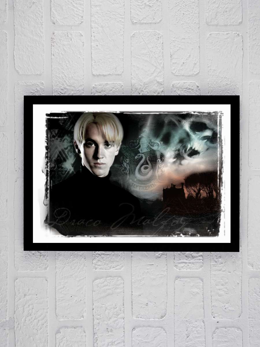 Harry Potter - Draco Malfoy Film Poster Tablo Siyah Çerçeveli Yüksek Kalite Film Duvar Tablo