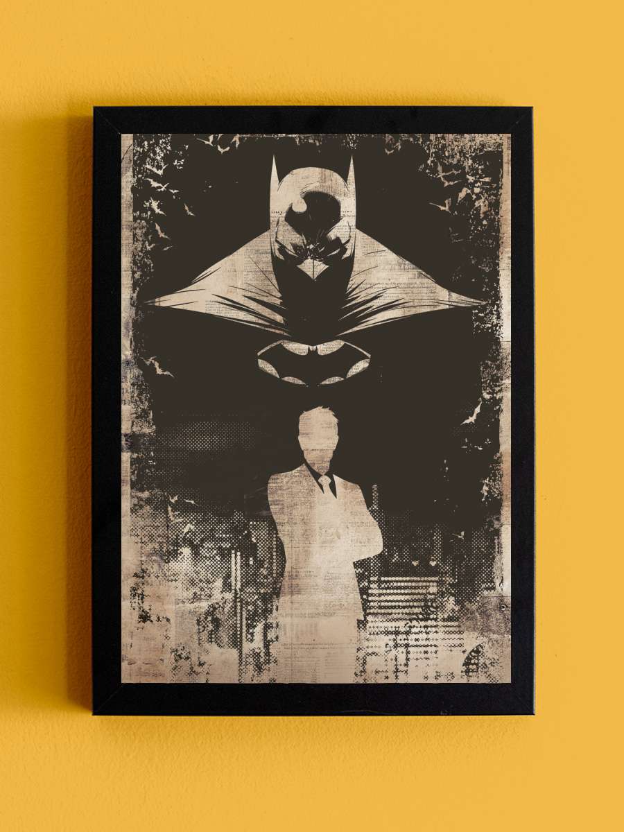 Batman - Silhouettes Film Poster Tablo Siyah Çerçeveli Yüksek Kalite Film Duvar Tablo