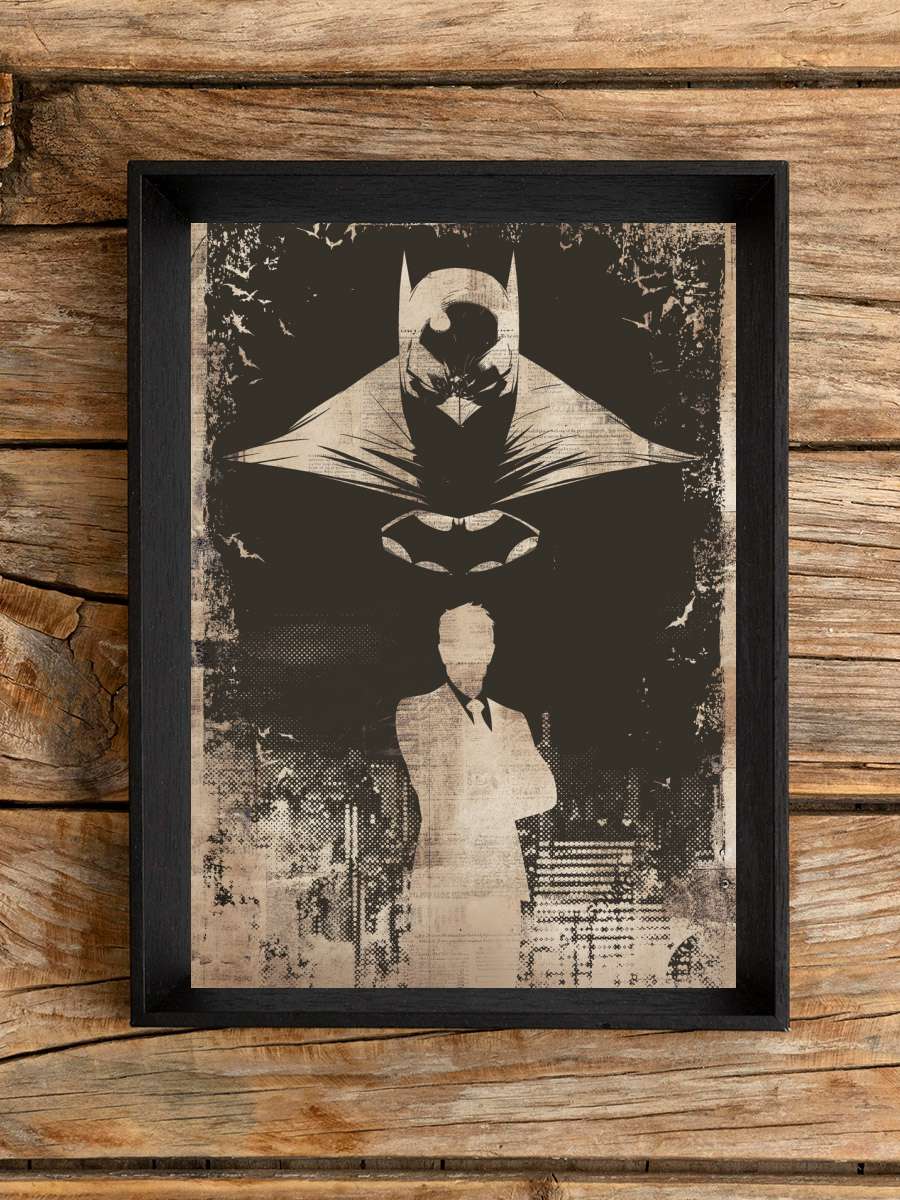 Batman - Silhouettes Film Poster Tablo Siyah Çerçeveli Yüksek Kalite Film Duvar Tablo