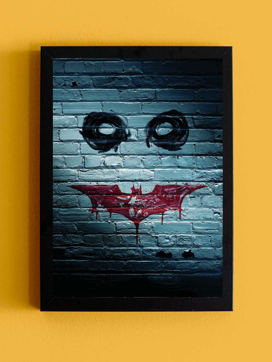 The Dark Knight Trilogy - Face Film Poster Tablo Siyah Çerçeveli Yüksek Kalite Film Duvar Tablo