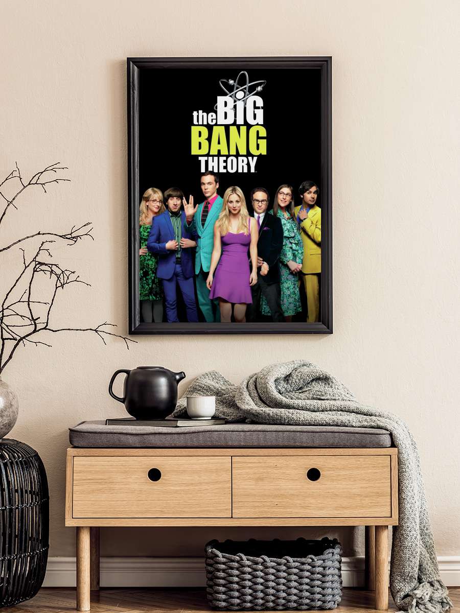 The Big Bang Theory - Squad Film Poster Tablo Siyah Çerçeveli Yüksek Kalite Film Duvar Tablo