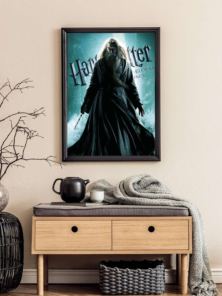 Harry Potter and The Half-Blood… Half-Blood Prince - Dumbledore Film Poster Tablo Siyah Çerçeveli Yüksek Kalite Film Duvar Tablo