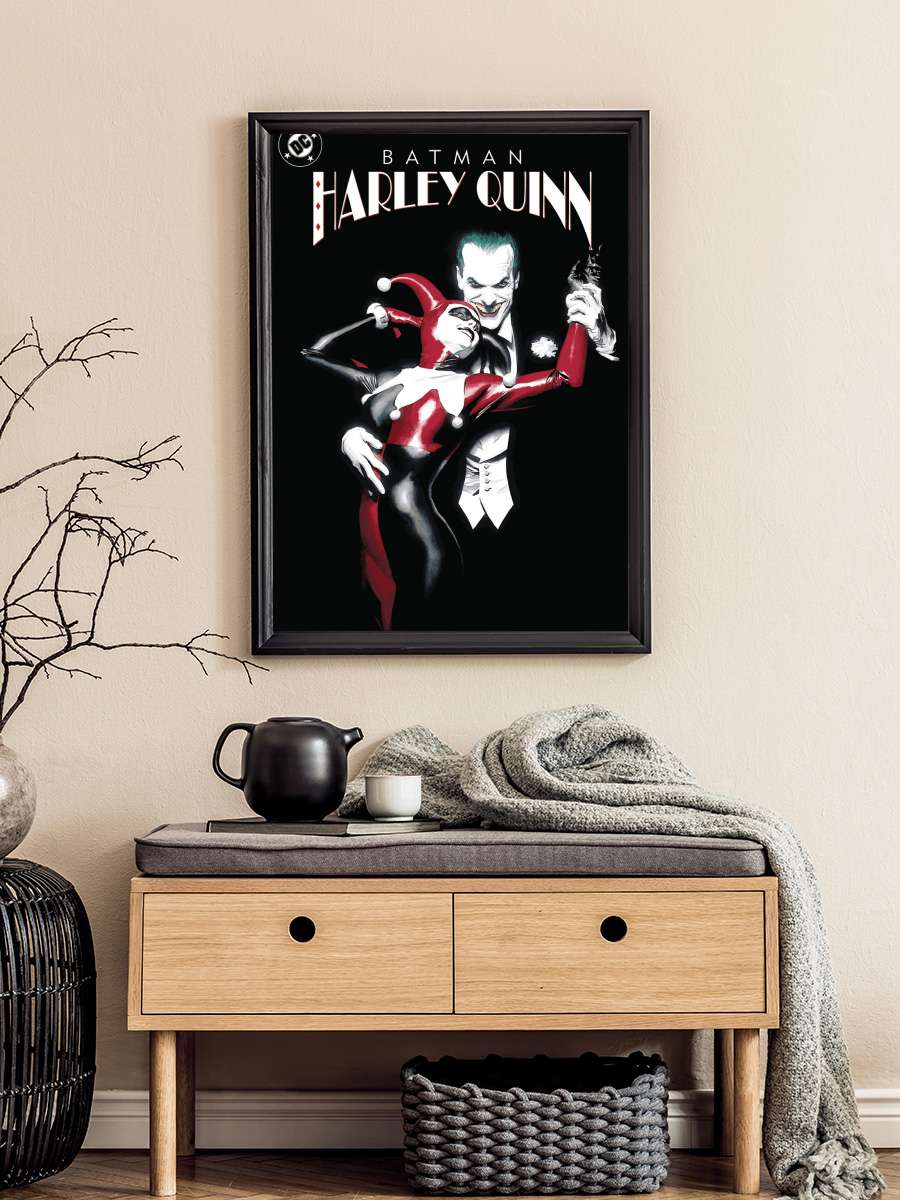 Joker and Harley Quinn Film Poster Tablo Siyah Çerçeveli Yüksek Kalite Film Duvar Tablo