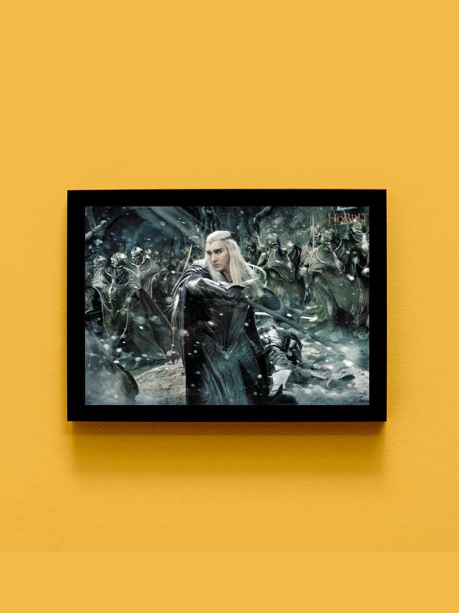 Hobbit - Thranduil Film Poster Tablo Siyah Çerçeveli Yüksek Kalite Film Duvar Tablo