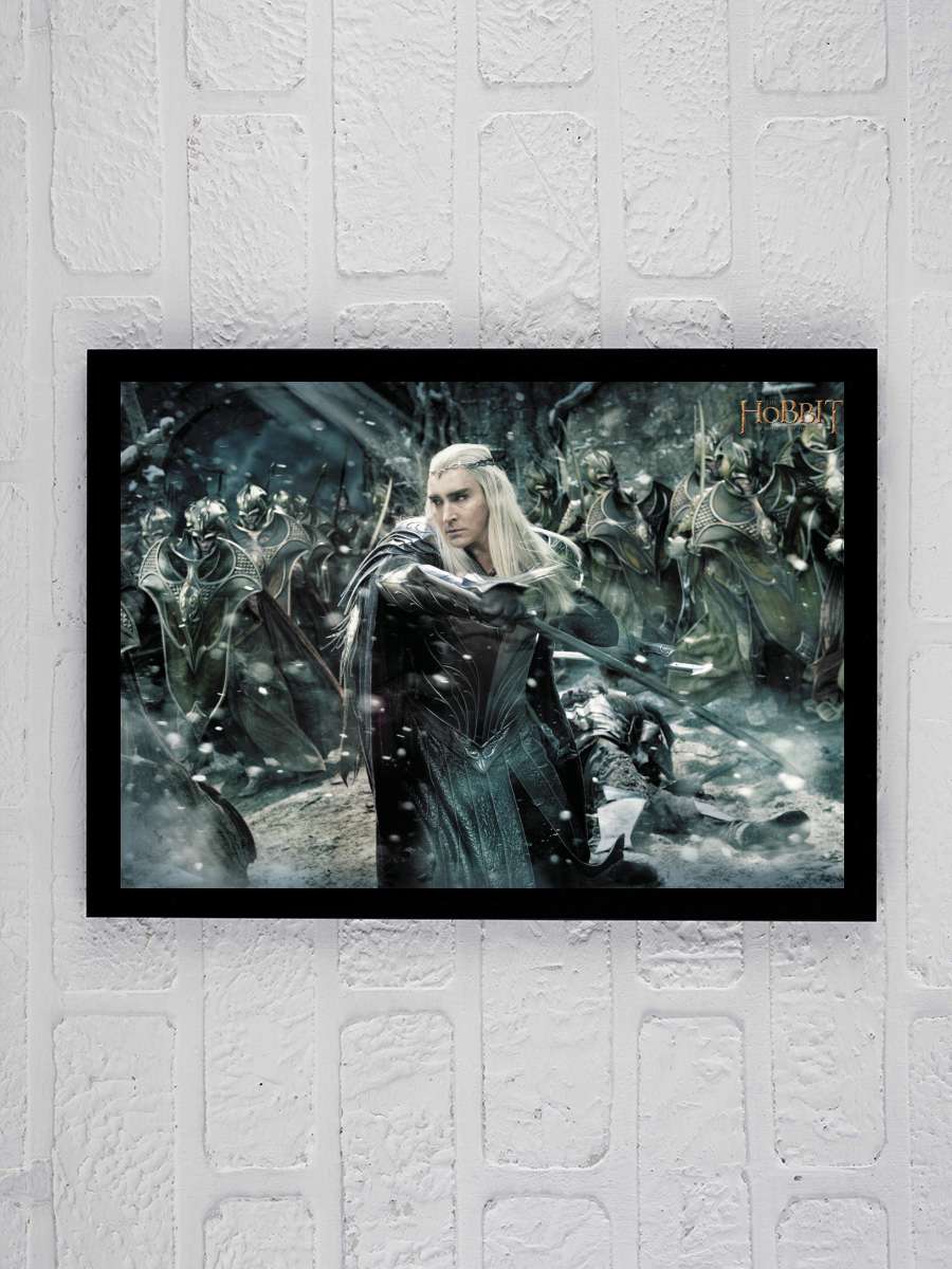 Hobbit - Thranduil Film Poster Tablo Siyah Çerçeveli Yüksek Kalite Film Duvar Tablo